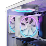 NZXT T120 RGB Procesador Enfriador de aire 12 cm Blanco 1 pieza(s), 500 RPM, 1800 RPM