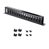 StarTech.com Panel Canaleta 1U de Gestión de Cables para Rack de Conductos Horizontales con Tapa - Conducto de Cables pa