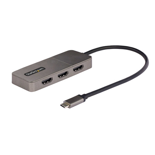 StarTech.com Adaptador USB-C de 3 Puertos Multimonitor - Hub MST USB Tipo C a 3 Puertos HDMI - Divisor Multiplicador DP 