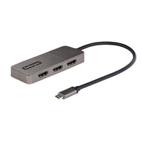 StarTech.com Adaptador USB-C de 3 Puertos Multimonitor - Hub MST USB Tipo C a 3 Puertos HDMI - Divisor Multiplicador DP 