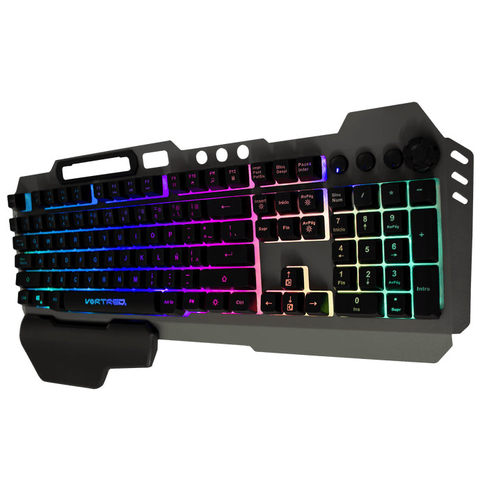 Perfect Choice HOLDER teclado Juego USB Negro, Tamaño completo (100%), Alámbrico, Interruptor de membrana