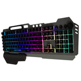 Perfect Choice HOLDER teclado Juego USB Negro, Tamaño completo (100%), Alámbrico, Interruptor de membrana