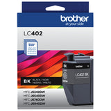 Brother LC402BKS Cartucho de Tinta 1 pieza(s) 1 550 páginas Original