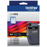Brother LC402BKS Cartucho de Tinta 1 pieza(s) 1 550 páginas Original