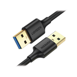 Cable USB-A 3.0 a  USB-A 3.0 / 1 Metro / Macho a Macho / Conector Niquelado / Núcleo de Cobre Estañado / Blindaje Múltiple / Velocidad 5Gbps / No Requiere Controlador / Compatible con USB2.0 Y USB 1.1