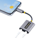 StarTech.com Divisor USB-C de Auriculares - Adaptador USB Tipo C a 2 Auriculares - Multiplicador para Dos Auriculares co