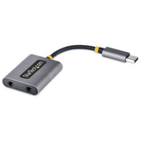 StarTech.com Divisor USB-C de Auriculares - Adaptador USB Tipo C a 2 Auriculares - Multiplicador para Dos Auriculares co
