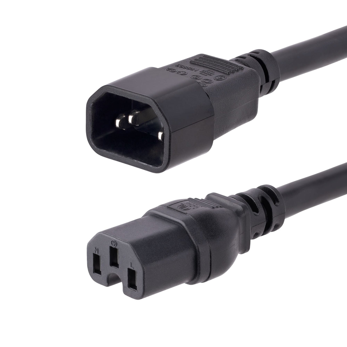StarTech.com H1415-10F-POWER-CORD Cable Negro Macho Hembra 3,05 m