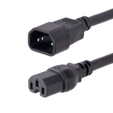 StarTech.com H1415-10F-POWER-CORD Cable Negro Macho Hembra 3,05 m