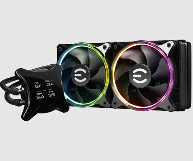 EVGA 400-HY-CX24-V1 sistema de refrigeración de computadora Procesador Refrigerador de líquidos todo en uno 12 cm Negro