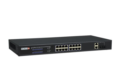 Provision-ISR POES-16250C+2COMBO switch Fast Ethernet (10/100) Energía sobre Ethernet (PoE) Negro