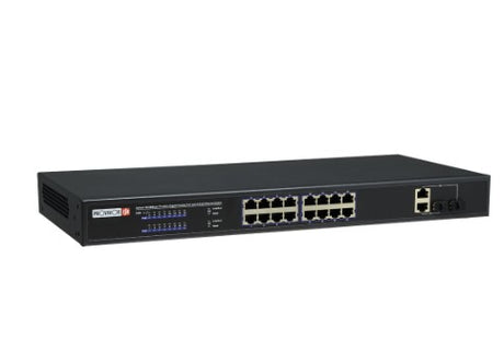 Provision-ISR POES-16250C+2COMBO switch Fast Ethernet (10/100) Energía sobre Ethernet (PoE) Negro