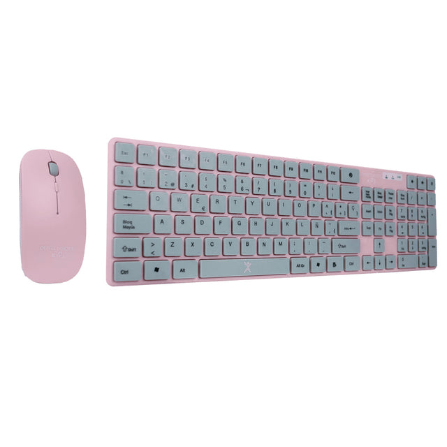 Perfect Choice PC-201069 teclado Ratón incluido Hogar RF inalámbrico Rosa, Interruptor de llave de tijera