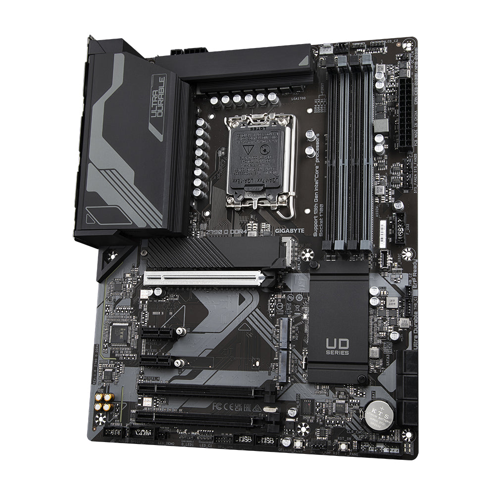 GIGABYTE Z790 D DDR4 Placa base - Compatible con procesadores Intel Core 14th Gen CPUs, 16+1+1 Phases Digital VRM, up to 5333MHz DDR4 (OC), 3xPCIe 4.0 M.2, 2.5GbE LAN, USB 3.2 Gen 2x2 placas base Intel LGA 1700 LGA 1700 128 GB
