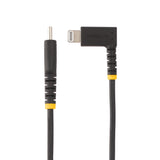 StarTech.com Cable de 2m USB-C a Lightning - Cable USB 2.0 a Lightning Acodado - Cable USB Tipo C a Lightning - Cable de Carga - Cable Lightning con Certificación MFi para iPhone Cable Negro 2 m USB C Lightning