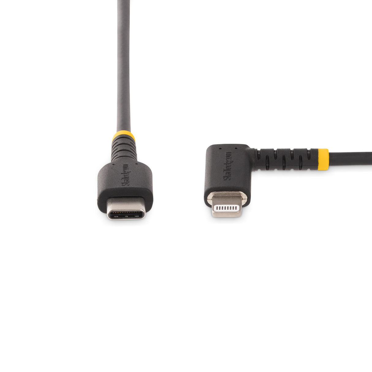 StarTech.com Cable de 1m USB-C a Lightning - Cable USB 2.0 a Lightning Acodado - Cable USB Tipo C a Lightning - Cable de Carga - Cable Lightning con Certificación MFi para iPhone Cable Negro 1 m USB C Lightning