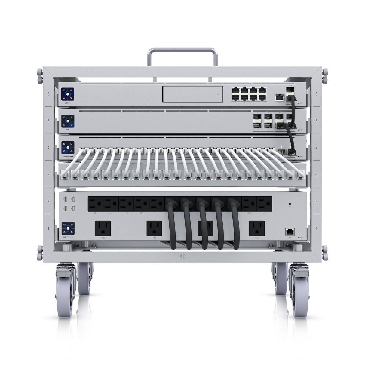 Ubiquiti U-Rack-6U-TL Base de estante, Acero al carbón, SPCC, Acero inoxidable