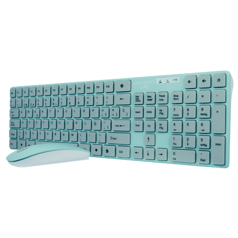 Perfect Choice PC-201243 teclado Ratón incluido Hogar RF inalámbrico Azul, Interruptor de llave de tijera