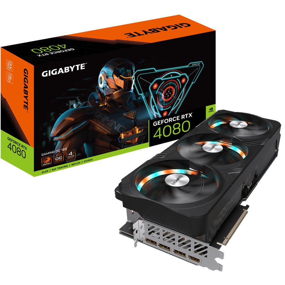 GIGABYTE GeForce RTX 4080 16GB GAMING OC tarjetas gráficas Si 9728 NVIDIA GeForce RTX 4080
