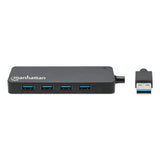 Manhattan Hub USB con 7 puertos USB-A 3.2 Hubs de interfaz 7 USB 3.2 Gen 1 (3.1 Gen 1) Type-A USB 3.2 Gen 1 (3.1 Gen 1)