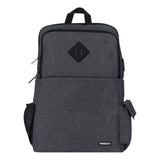TechZone TZ21LBP03-B mochila Mochila casual Gris Nylon, Poliéster, Compartimento del portátil