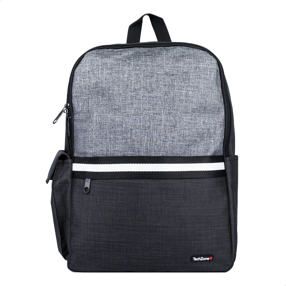 TechZone Glad B 15.6" mochila Mochila informal Negro, Gris Nylon, Poliéster