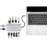 Manhattan Docking Station USB-C para Triple Monitor Laptop Alámbrico USB 3.2 Gen 1 (3.1 Gen 1) Type-C 4 2