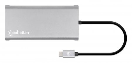 Manhattan Docking Station USB-C para Triple Monitor Laptop Alámbrico USB 3.2 Gen 1 (3.1 Gen 1) Type-C 4 2