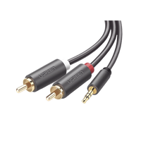 Ugreen 10512 cable de audio 3 m 2 x RCA 3,5mm Negro
