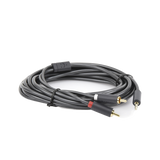 Cable Adaptador de 3.5mm Macho a 2 RCA Macho / 5 Metros (16.40 Pies) / Color Gris / Blindaje Múltiple / ABS / Alta Calidad