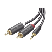 Ugreen 10513 cable de audio 5 m 2 x RCA 3,5mm Gris