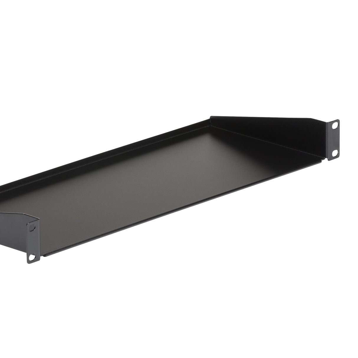 StarTech.com Bandeja Estante Fijo Voladizo Universal 1U de 19" Pulgadas para Rack Armario de Servidores - en Acero - Capacidad de 15kg - 7" (180mm) de Profundidad - Negro Rack Estantería Negro Acero 15 kg