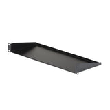 StarTech.com Bandeja Estante Fijo Voladizo Universal 1U de 19" Pulgadas para Rack Armario de Servidores - en Acero - Capacidad de 15kg - 7" (180mm) de Profundidad - Negro Rack Estantería Negro Acero 15 kg