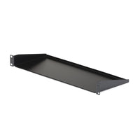 StarTech.com Bandeja Estante Fijo Voladizo Universal 1U de 19" Pulgadas para Rack Armario de Servidores - en Acero - Capacidad de 15kg - 7" (180mm) de Profundidad - Negro Rack Estantería Negro Acero 15 kg
