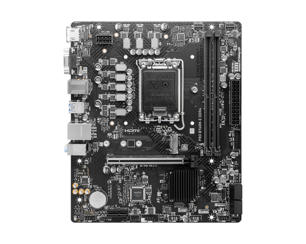MSI PRO B760M-E DDR4 placa base Intel B760 LGA 1700 Micro ATX, Intel® Celeron®, Intel® Pentium® Gold, DDR4-SDRAM