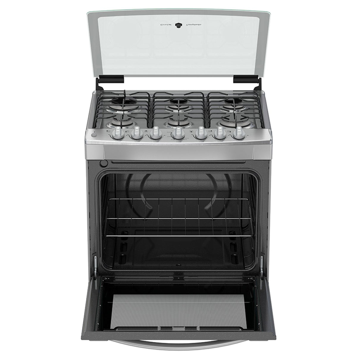 Whirlpool WF7419D estufa Independiente Gas licuado del petróleo (LPG) Gris