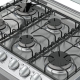 Whirlpool WF7419D estufa Independiente Gas licuado del petróleo (LPG) Gris