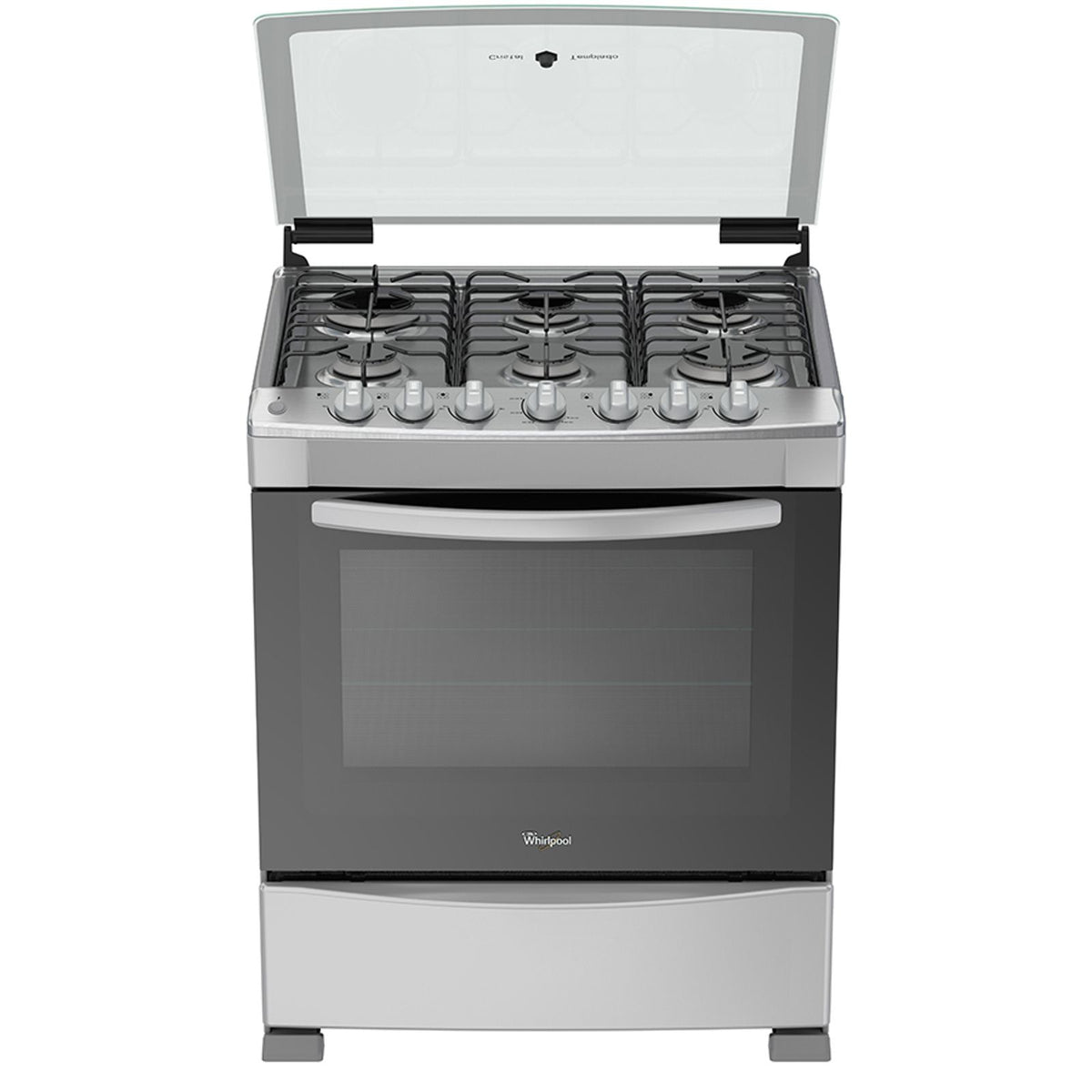 Whirlpool WF7419D estufa Independiente Gas licuado del petróleo (LPG) Gris
