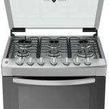 Whirlpool WF7419D estufa Independiente Gas licuado del petróleo (LPG) Gris