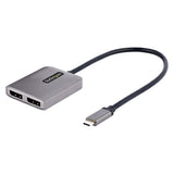 StarTech.com Adaptador USB-C a DisplayPort 1.4 Doble - Hub MST USB C Multi Monitor - Divisor Multiplicador DP Doble 5K 6