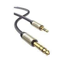 Ugreen 10625 cable de audio 1 m 2 x 6,35mm 3,5mm Negro