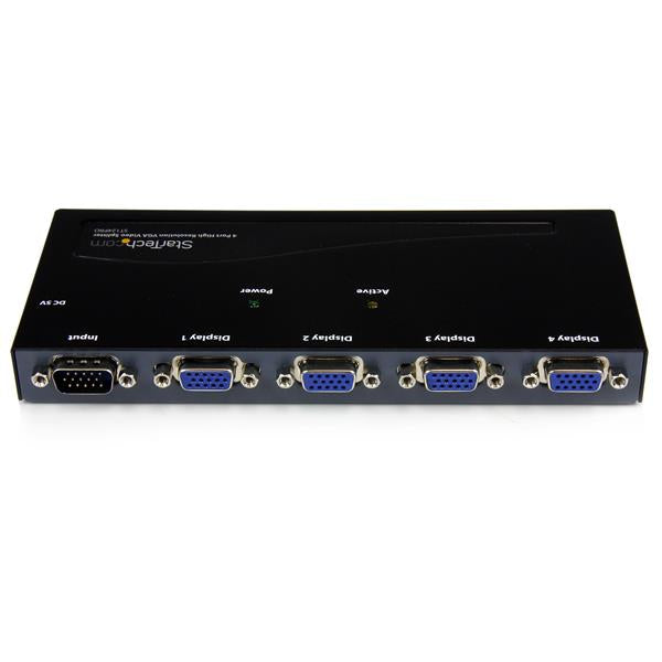 StarTech.com ST124PRO divisores de vídeo VGA 4x VGA 4 Negro