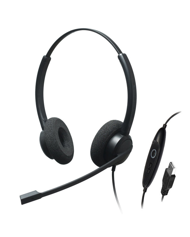 CRYSTAL SR2732, Diadema clásica, accesible, control mute y vol, USB (Binaural)