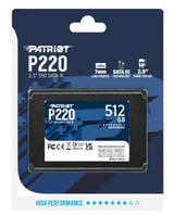 Patriot Memory P220 512GB 2.5" Serial ATA III, P220S512G25 | Unidades internas de estado sólido