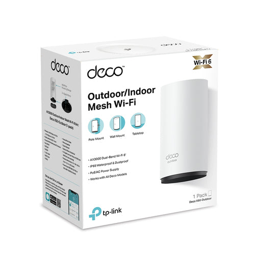 TP-Link Deco X50-Outdoor Sistemas Wi-Fi Mesh (Wi-Fi en malla) Blanco Interno Doble banda (2,4 GHz / 5 GHz)