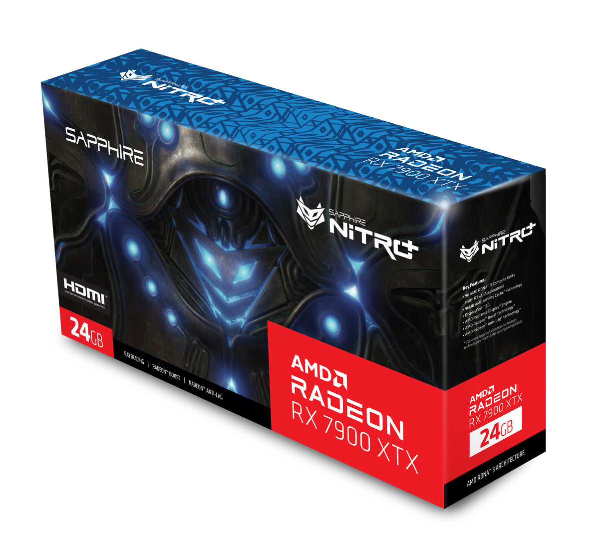 Sapphire NITRO+ Radeon RX 7900 XTX Vapor-X AMD 24 GB GDDR6, 384 Bit, 7680 x 4320 Pixeles, PCI Express x16 4.0