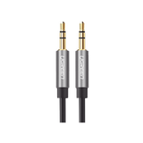 Cable Auxiliar 5 Metros / Conector 3.5mm a 3.5mm / Macho a Macho / Cubierta de TPE / Carcasa de Aluminio / Color Negro