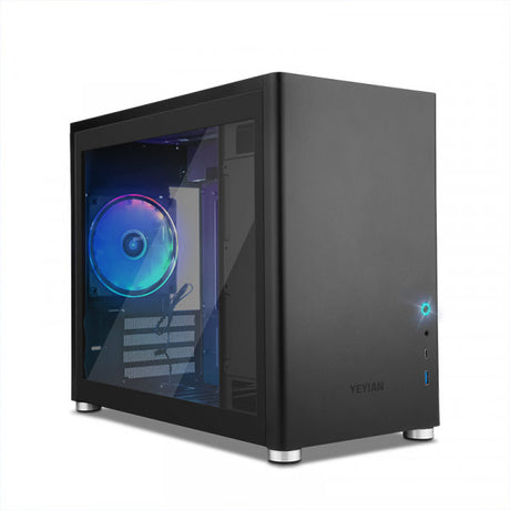 Yeyian YCM-ATXAW-01 gabinete de computadora Mini Tower Negro, Micro ATX, Mini-ITX
