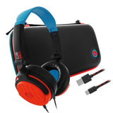 4Gamers SWL-50-4G auricular y casco Auriculares Alámbrico Diadema Juego USB Tipo C Negro, Azul, Rojo