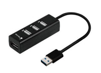 HUB MINI NEXTEP NE-444 USB 2.0 ALTA VELOCIDAD, 4 PUERTOS USB 2.0, 18cm LONGITUD DE CABLE, COLOR NEGRO
